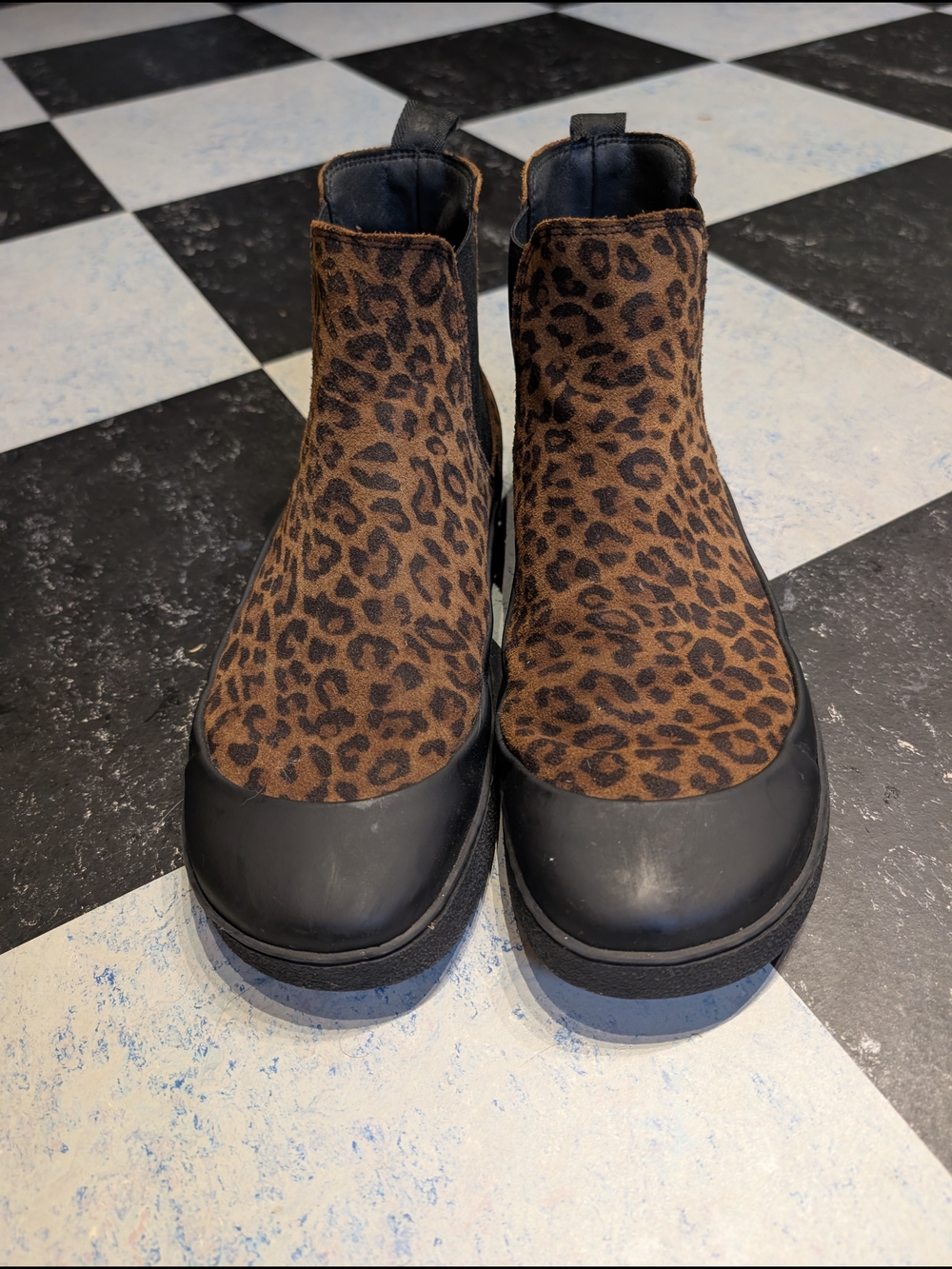 Groundies Leopard Sienna Barefoot Zero Drop Boots 11/ 43